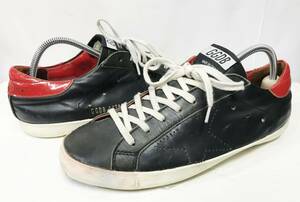 イタリア製 GOLDEN GOOSE ゴールデングース SUPERSTAR スーパースター ローカットスニーカー 黒 シューズ 靴