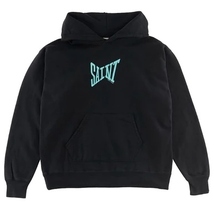 XLサイズ◆新品タグ付き SAINT Mxxxxxx セントマイケル Hoodie Saint Black ロゴプリントプルオーバーパーカー フーディー ブラック 黒_画像1