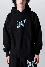 XLサイズ◆新品タグ付き SAINT Mxxxxxx セントマイケル Hoodie Saint Black ロゴプリントプルオーバーパーカー フーディー ブラック 黒_画像4