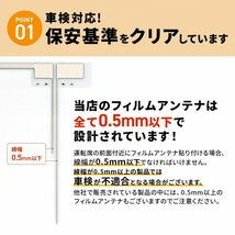 MAX778W 用 クラリオン 2018年モデル 高感度 高品質 GPS一体型 L型 フィルムアンテナ 4本 セット 載せ替え 補修 交換 地デジ 4枚_画像3