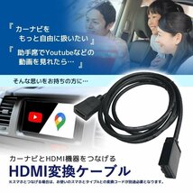 AVN-Z04iW イクリプス デンソーテン HDMI ケーブル 変換 Eタイプ Aタイプ 純正ナビ スマホ 映像出力 キャスト YouTube ユーチューブ_画像2