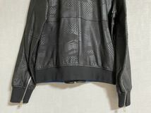 ★新品★DIESEL★羊革　ラムレザー ジャケット　ブルゾン　お洒落なカモフラ　迷彩デザイン★ブラック★Ｌサイズ★ディーゼル_画像6