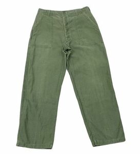 60's the US armed forces us army trousers 8405-082-6611 Baker pants fa tea g pants OG-107 button fly inscription 32x31 absolute size 78 L77 [ta-0909]