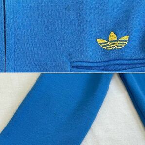 70's MADE IN FRANCE フランス ビンテージ VENTEX アディダス adidas ジャージ ジャケット PRESTILジップ アクリル ブルー 46 [ta-0923]の画像6