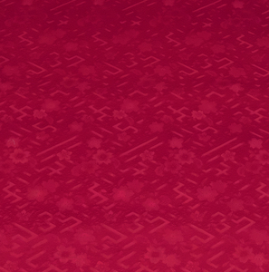 B-024番 新品 正絹 縮緬地端切れ(はぎれ ハギレ) 舞妓さんの赤色 紗綾型模様 39センチ×98センチ 表地用 中厚地