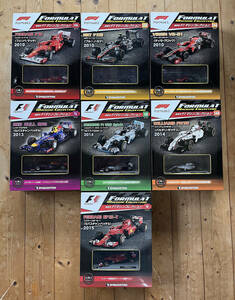 【未開封品】F1マシンコレクション 2010〜15年 7台セット／フェラーリF10+SF15-T+HRT F110+ヴァージンVR-01+RB9+FW36+メルセデスW05