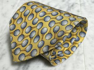 699 иен ~ Trussardi галстук оттенок желтого мяч для гольфа общий рисунок 