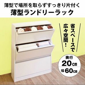 ランドリー ラック 幅60 奥行20 収納 棚 サニタリー収納 チェスト