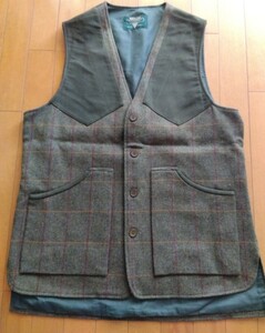 BOB PARRATT ベスト　ジレ　前開き　ツィード　ウール　ピュアウール　メンズ　ビンテージ　イギリス　トラッド　VEST　