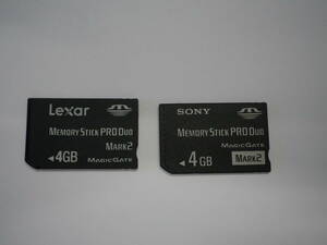 SONYのPRO Duo 4GBとLexarのPRO Duo 4GBの中古品　定形郵便「８４円」