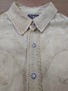 希少 RRL Seep Skin WESTERN Shirt ウエスタン シープスキン シャツ 