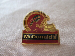 即決★USA　アメリカ　McDonald's　マクドナルド　NFL アメフト　BUFFALO BILLS バッファロー　ビルズ　ピンバッジ PINS ピンズ/1994年