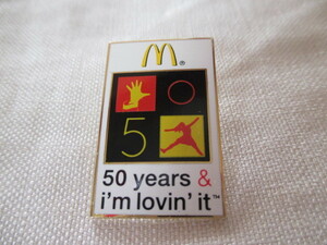 即決★USA　アメリカ　McDonald's　マクドナルド　クルー　ピンバッジ PINS ピンズ/ 50th years i'm lovin it