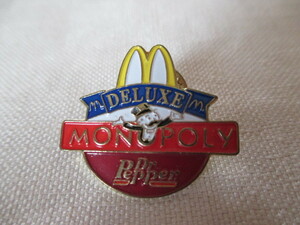 即決★USA　アメリカ　McDonald's　マクドナルド　クルー　ピンバッジ PINS ピンズ/ MONOPOLY DELUXE　ドクターペッパー