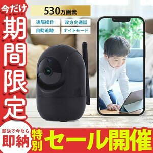 【数量限定セール】防犯カメラ ペットカメラ 夜間OK 屋内 見守りカメラ スマホ対応 wifi ワイヤレス 自動追跡 遠隔操作 録画可能 防犯対策