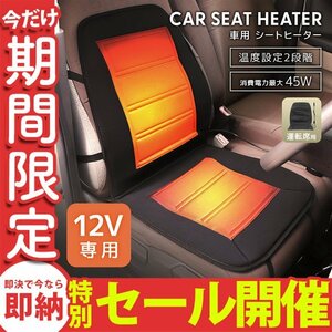 【数量限定セール】カーシート ヒーター 運転席用 2段階温度調節 後付け シートカバー 12V カーシート 速暖 暖房 ソケット 寒さ対策 新品