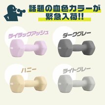 ダンベル 10kg 2個セット カラーダンベル 鉄アレイ ウエイトトレーニング 筋トレ ダイエット 筋トレ ダイエット ハニー 新品 未使用_画像3