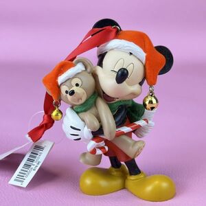 ミッキー＆ ダッフィー 鈴付き ホリデー オーナメント ディズニーベア Disney Parks Ornament クリスマス DL WDW Mickey holding Duffy