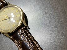 ジャンク　18k 0.750刻印あり　grandia グランディア　手巻き　腕時計　稼働品　ボーイズ　サイズ_画像2
