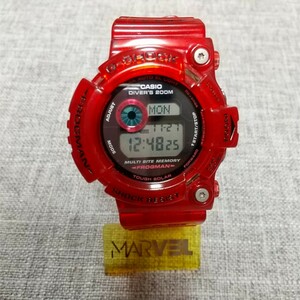 格安 カッコいい 真っ赤 イルクジ 限定品 国内産 GW203K-4JR 透明のレッドフロッグマン エナメル 本体のみ G-SHOCK FROGMAN