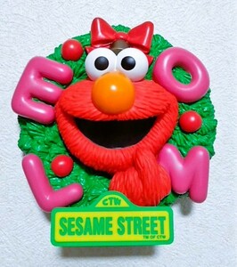 即決　セサミストリート　エルモ　クリスマスリースライト　クリスマス　リース　灯り　sesamestreet　非売品