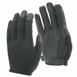おたふく手袋 Sサイズ 合皮手袋 フーバー FB-64 ブラック S 合成皮革 甲部ストレッチ素材 ショート丈
