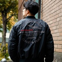 【在庫あり 即納】バンソン 3XLサイズ TVS2308W MA-1ジャケット ブラック/ガンメタリック 3XL VANSON trooper MA-1 JACKET_画像4