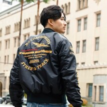 バンソン VANSON XLサイズ TVS2308W MA-1 ジャケット ブラック/イエロー ウインター JACKET (2023-24秋冬モデル)_画像4