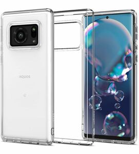 新品！Spigen AQUOS R6 ケース docomo SH-51B / softbank全面クリア耐衝撃米軍MIL規格取得