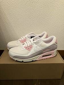 NIKE ナイキ エアマックス90 ウィメンズ25cm ホワイト　ピンク　AIRMAX レディース