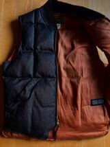 RRL ワックスドデニムダウンベスト S インディゴキルテッドベスト キルティング ラルフローレンビンテージ _画像3