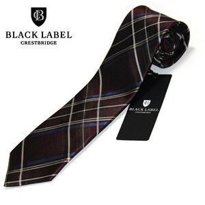 * стоимость доставки 185 иен * новый товар BLACK LABEL CRESTBRIDGE [ сделано в Японии ] шелк 100% в клетку галстук 156-16# Black Label k rest Bridge 