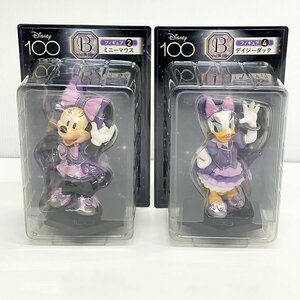 未開封 Happyくじ Disney100 ディズニー 100周年 フィギュア B賞 ミニー デイジー 2種セット [M10630]