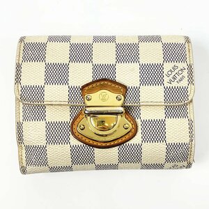 LOUIS VUITTON LV ルイ・ヴィトン ダミエ アズール ポルトフォイユ・ジョイ N60030 TN2190 三つ折財布 [U11341]