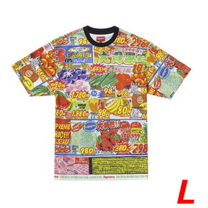 ★新品★Supreme Special Offer S/S Top L [SS22] シュプリーム×李漢強 スーパーのチラシ風の総柄Tシャツ