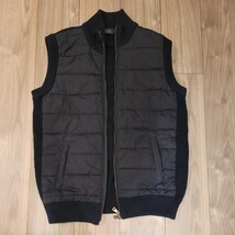 【美品】ZANONE/ザノーネ【国内正規品】ウール×ポリエステルコンビジップアップニットベスト　ネイビー　ニット　ベスト　52_画像10