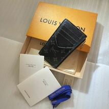 中古 LOUIS VUITTON ルイヴィトン M30271 国内正規品 コイン カード ホルダー タイガ ノワール エクリプス コンパクト ウォレット 財布 _画像1