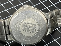 エルジン腕時計　ELGIN USA ソーラ　デイ、デイト&赤針(24時間表示) メタルベルト　中古　バッテリー劣化　動作不安定、ジャンク_画像7