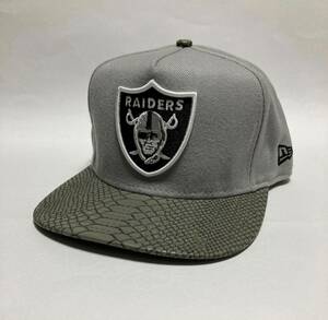 New Era ニューエラ NFL Las Vegas Raiders Snakeskin Gray Original fit 9FIFTY Strapback キャップ サイズ M-L