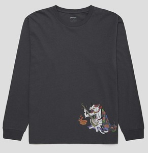 Ｍサイズ【新品】グラニフ　猫股　石黒亜矢子　コラボ　ロング　Tシャツ　長袖　スミクロ　graniph　カットソー　妖怪　寅