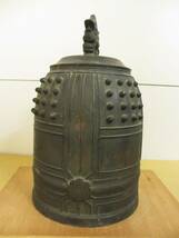 戦前　半鐘　青銅製　ボコ　古い直し有り　重さ 約20.6kg 　_画像1