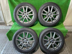 ガリキズなし SEIN 17インチ 7.0J +38 PCD114.3 5H【215/55R17】WINTERMAXX 2019年製 8分山 冬 スタッドレスタイヤ付4本セット！バリ山