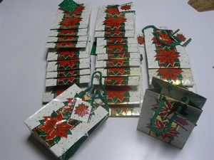 クリスマス〈ギフト用〉ひも付き小袋・メッセージカード付・コーティング加工・２５個