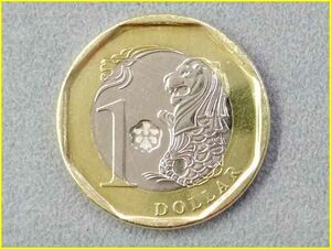 【シンガポール 1ドル 硬貨/2013年】 1 DOLLAR/バイカラー/バイメタル/現行硬貨/コイン