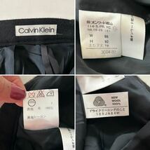 Calvin Klein カルバンクライン ウール セットアップ ジャケット パンツ スーツ 9 ヘリンボーン 黒 ブラック系 レディース_画像10