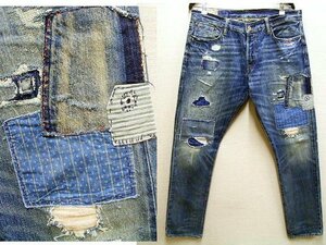 ◇即決[W36]ほぼ未使用品 Ralph Lauren SULLIVAN SLIM パッチワーク スリム スリム デニム 710601820001 パンツ■6430