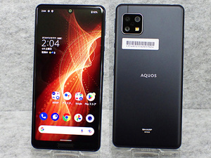 【中古】SIMロック解除 au AQUOS sense5G SHG03 ブラック 黒 SHARP スマホ 本体 Android SIMフリー 制限〇 一括購入(NKB47-42)