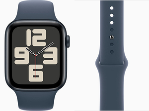 【新品 未開封】Apple Watch SE 第2世代 GPS 2023年 44mm ミッドナイトアルミニウム と ストームブルースポーツバンド S/M(NLA887-1) 