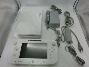 T【ユ3-01】【80サイズ】▲任天堂 WiiU 32GB ゲーム機 本体＋パッド セット/wup-101 010/ジャンク扱い/通電可/※傷汚れ有