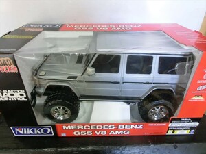 T【N2-30】【180サイズ】未使用/NIKKO RC 1/5 メルセデスベンツ G55 V8 AMG silver シルバー/※汚れ・外箱傷み有